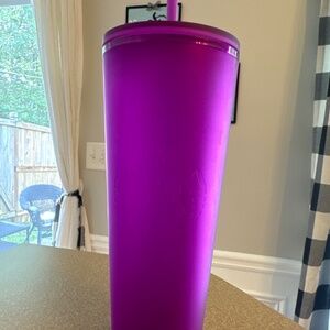 Magenta soft touch tumbler